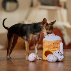 Frisco Halloween Fall Latte Hide & Seek Puzzle Plush Squeaky Dog Toy -Frisco 668326 PT3. AC SS1800 V1689350590